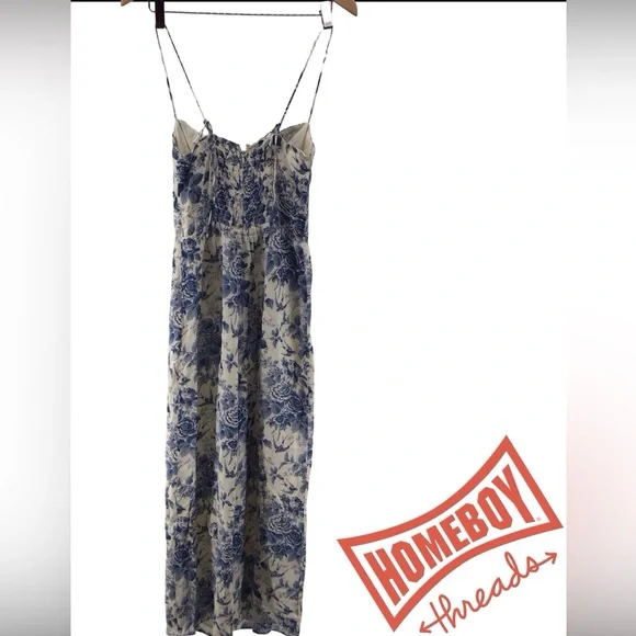 Reformation Cream and Blue Floral Jumpsuit - Picture 2 of 5